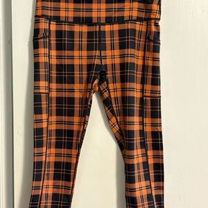 Constantly Varied Gear - Capri - Orange and Black Plaid Leggings